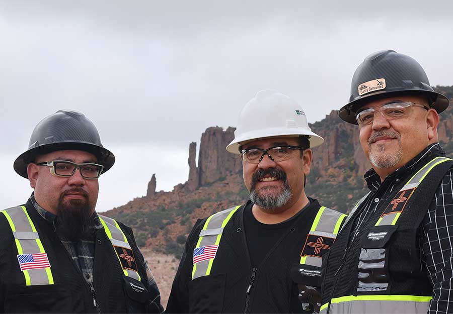 James Benavidez, his late father David Benavidez and his uncle Danny Benavidez represent a family tradition spanning six generations of mining at Chino.